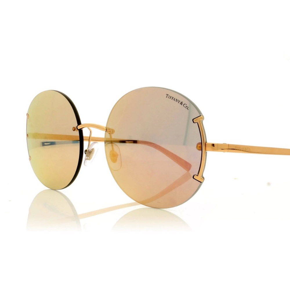 Tiffany & Co. Gold Round Sunglasses
